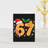 6 7 Meme Christmas 67 Six Seven Cookies Gingerbrea Karte (Gelbe Blume)
