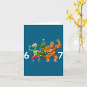 6 7 Meme Christmas Alien Sasquatch Six Seven Fun  Karte (Gelbe Blume)