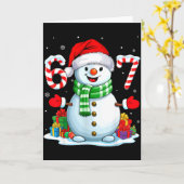 6 7 Meme Christmas Funny Snowman Six Seven 67 Men Karte (Gelbe Blume)