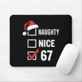 6-7 Meme Christmas Naughty Nice 67 Six Seven Funny Mousepad (Mit Mouse)