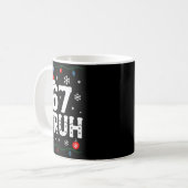 6 7 Meme Christmas Shirt 67 Bruh Six Seven Boy Gir Kaffeetasse (Vorderseite Links)