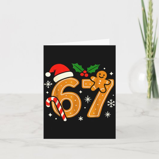 6 7 Meme Christmas Shirt 67 Six Seven Cookies Ging Karte (Vorderseite)