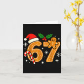 6 7 Meme Christmas Shirt 67 Six Seven Cookies Ging Karte (Gelbe Blume)
