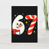 6 7 Meme Christmas Shirt 67 Six Seven Snowman Boy  Karte (Vorderseite)
