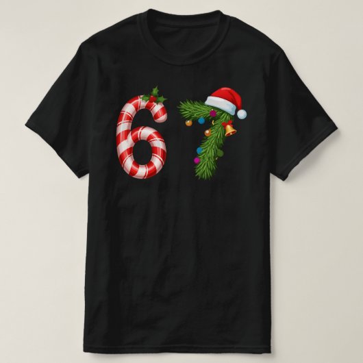 6 7 Meme Christmas Six Seven Funny Meme T-Shirt (Design vorne)