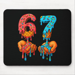 6 7 Meme Eiscreme-Tropf Funny Gen Alpha Slang Mousepad