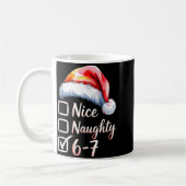 6-7 Meme Funny Christmas Retro Santa Hat Xmas 6 7 Kaffeetasse (Links)