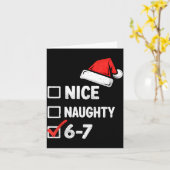 6-7 Meme Funny Christmas Retro Santa Hat Xmas 6 7  Karte (Gelbe Blume)
