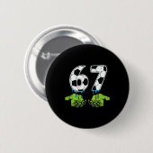 6 7 Meme Fußball Drip Lustig 67 Sechs Sieben Kinde Button (Vorne & Hinten)