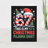 6-7 Meme Gen Alpha This Is My 67 Christmas Pajama Karte (Vorderseite)