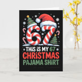 6-7 Meme Gen Alpha This Is My 67 Christmas Pajama Karte (Gelbe Blume)