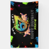 6 7 Meme Graffiti Six Seven Birthday Banner (Vertikal)