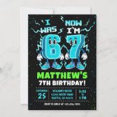 6 7 Meme Graffiti Six Seven Birthday Einladung (Vorderseite)