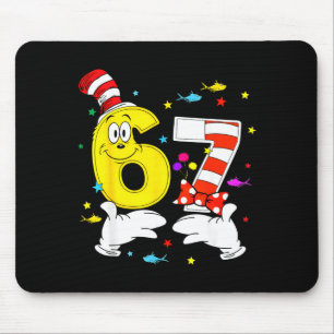 6 7 Meme Hände sechs sieben lesen Lesetag Buch Mousepad