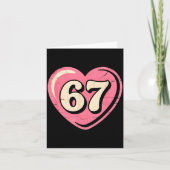 6 7 Meme Heart Gen Alpha Six Seven 67 Valentines K Karte (Vorderseite)