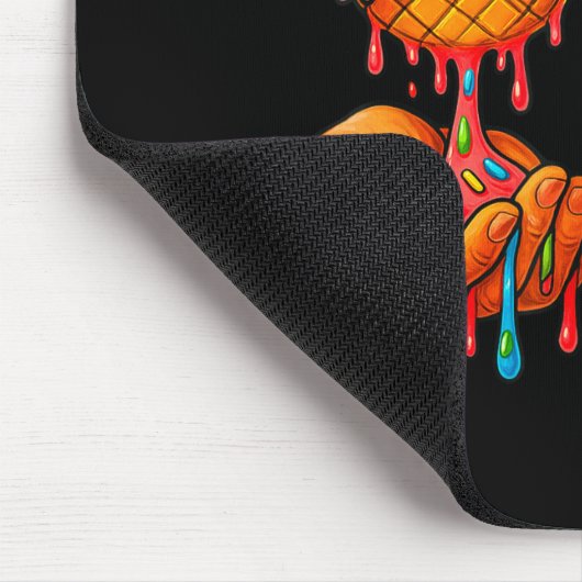 6 7 Meme Ice Cream Drip Funny Gen Alpha Slang  Mousepad (Ecke)