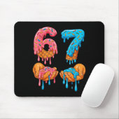 6 7 Meme Ice Cream Drip Gen Alpha Slang Mousepad (Mit Mouse)