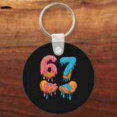 6 7 Meme Ice Cream Drip Gen Alpha Slang Schlüsselanhänger (Vorderseite)