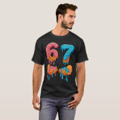 6 7 Meme Ice Cream Drip Gen Alpha Slang  T-Shirt (Vorne ganz)