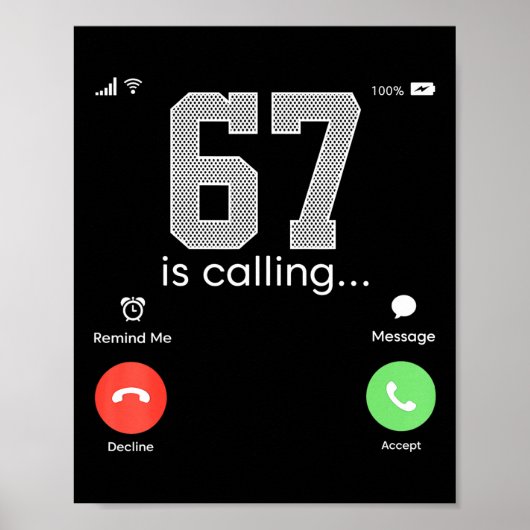 6 7 Meme Kinder Sechs Sieben Jugend Lustig 6 7 Kos Poster (Vorne)