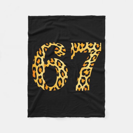 6-7 Meme Leopard Cheetah Cool Six-seven  Fleecedecke (Vorderseite)