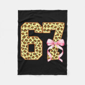 6-7 Meme Leopard Cheetah Cool Six-seven Funny 67 G Fleecedecke (Vorderseite)