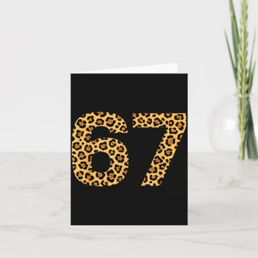 6-7 Meme Leopard Cheetah Cool Six-seven Funny 67 G Karte (Vorderseite)