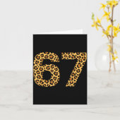 6-7 Meme Leopard Cheetah Cool Six-seven Funny 67 G Karte (Gelbe Blume)