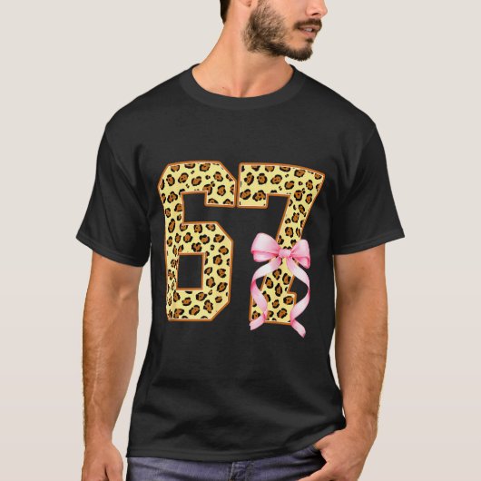6-7 Meme Leopard Cheetah Cool Six-seven Funny 67 G T-Shirt (Vorderseite)