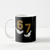 6-7 Meme Leopard Cheetah Cool Six-seven Funny  Kaffeetasse (Links)