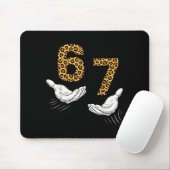 6-7 Meme Leopard Cheetah Cool Six-seven Funny  Mousepad (Mit Mouse)