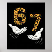6-7 Meme Leopard Cheetah Cool Six-seven Funny  Poster (Vorne)