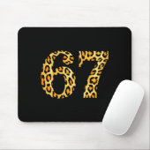 6-7 Meme Leopard Cheetah Cool Six-seven  Mousepad (Mit Mouse)