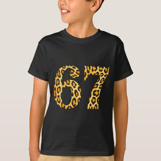 6-7 Meme Leopard Cheetah Cool Six-seven  T-Shirt (Vorderseite)