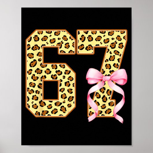 6-7 Meme Leopard Gepard Cool Sechs-sieben Lustig 6 Poster (Vorne)