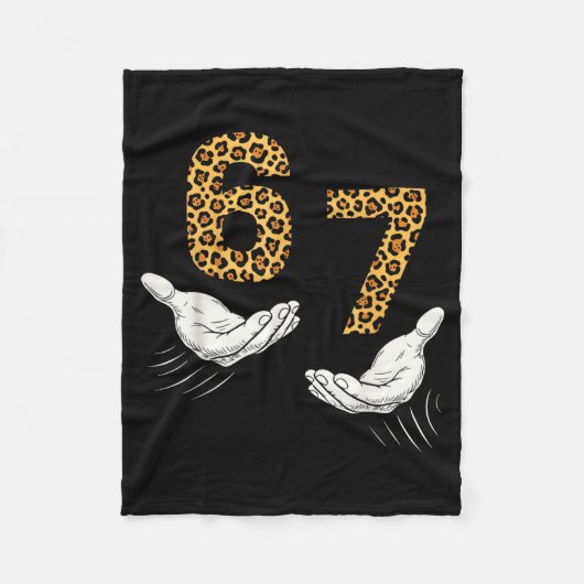 6-7 Meme Leopard Gepard Cool Sechs-sieben Lustig Fleecedecke (Vorderseite)