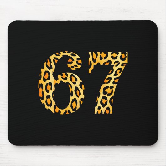 6-7 Meme Leopard Gepard Cool Six-seven Mousepad (Vorne)