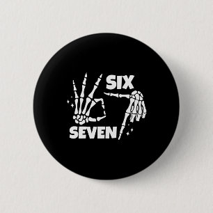 6 7 Meme Lustiges Skelett Hände Halloween Paare Si Button