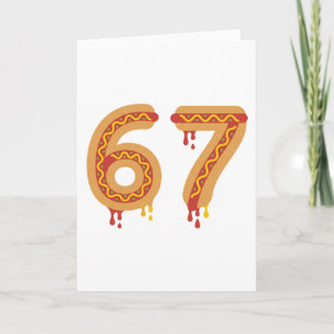 6 7 Meme Matching Hot Dogs 67 Schlafanzug Six Seve Karte