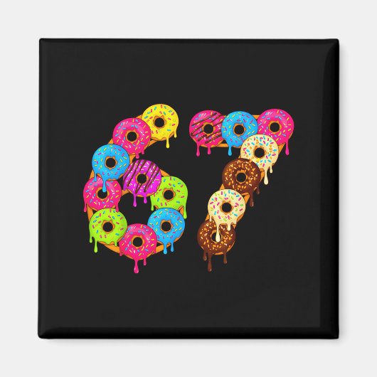 6 7 Meme Matching Love Donuts 67 Pajamas Kids Six Magnet (Vorne)