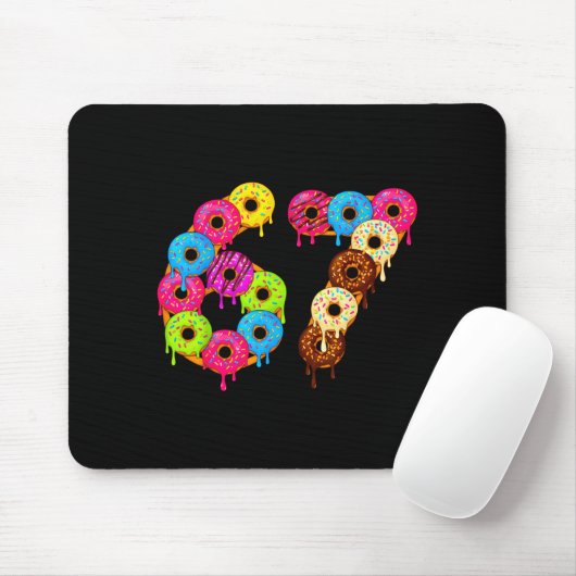 6 7 Meme Matching Love Donuts 67 Pajamas Kids Six  Mousepad (Mit Mouse)