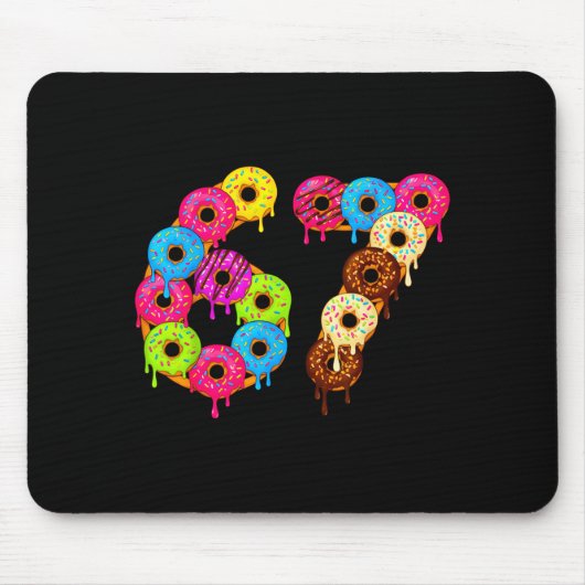 6 7 Meme Matching Love Donuts 67 Pajamas Kids Six Mousepad (Vorne)
