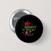 6-7 Meme Nice Naughty 67 Christmas Brain Rot Funny Button (Vorne & Hinten)