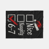 6-7 Meme Nice Naughty 67 Christmas Brain Rot Funny Fleecedecke (Vorderseite (Horizontal))