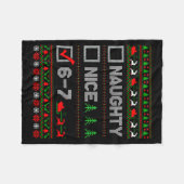 6-7 Meme Nice Naughty 67 Christmas Brain Rot Funny Fleecedecke (Vorderseite (Horizontal))