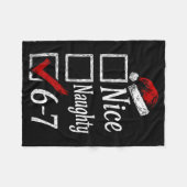 6-7 Meme Nice Naughty 67 Christmas Brain Rot Funny Fleecedecke (Vorderseite (Horizontal))