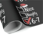 6-7 Meme Nice Naughty 67 Christmas Brain Rot Funny Geschenkpapier (Rolleneckpunkt)