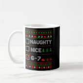 6-7 Meme Nice Naughty 67 Christmas Brain Rot Funny Kaffeetasse (Links)