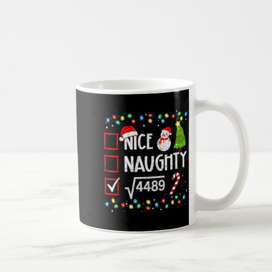 6 7 Meme Nice Naughty 67 Christmas Brain Rot Funny Kaffeetasse (Rechts)