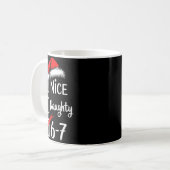 6-7 Meme Nice Naughty 67 Christmas Brain Rot Funny Kaffeetasse (Vorderseite Links)
